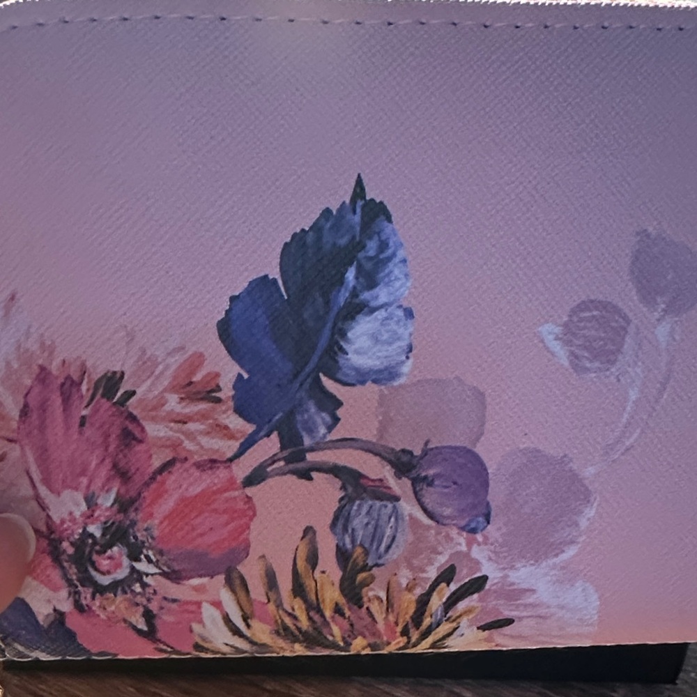 Trina Turk Pink and Blue Floral Wallet - Picture 4 of 6